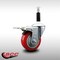 Service Caster 3.5'' SS Red Poly Swivel 7/8'' Expanding Stem Caster Total Lock Brake SCC-SSEXTTL20S3514-PPUB-RED-78 - alternate 3
